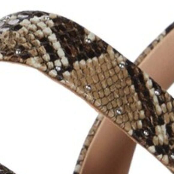 CHARLES BY CHARLES DAVID "Chosen" Studded Snake Wedge Espadrille Sandal - Picture 2 of 7